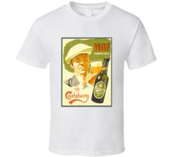 Carlsberg Pilsner Denmark Vintage Ad Beer Lovers T Shirt