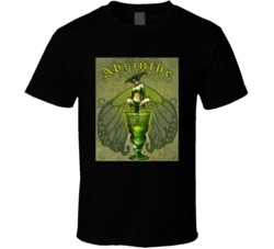 Absinthe Green Fairy Distressed Poster Art Spirit Lovers T Shirt