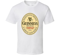 Guinness Original Irish Dry Stout Vintage Beer Bottle Label T Shirt