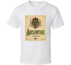 Absinthe Superieure Antique Bottle Label Alcohol Lovers T Shirt