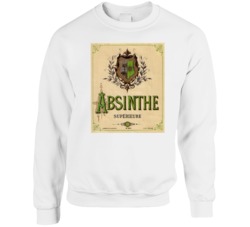 Absinthe Superieure Antique Bottle Label Alcohol Lovers Crewneck Sweat