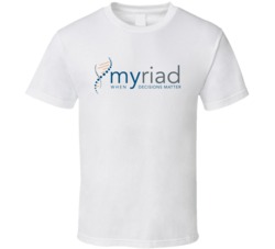 Myriad Genetics Inc Nasdaq Company Logo Employee Fan T Shirt