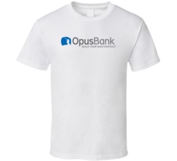 Opus Bank Nasdaq Company Logo Employee Fan T Shirt