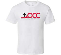 Optical Cable Corporation Nasdaq Company Logo Employee Fan T Shirt