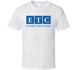 Exchange Traded Concepts Nasdaq Company Logo Employee Fan T Shirt
