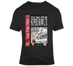 Tecmo Super Bowl  Sega Cover Fan Grunge T Shirt