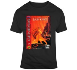 Lion King Sega Cover Fan Distressed T Shirt