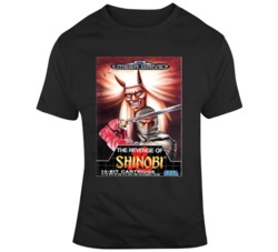 The Revenge Of Shinobi Sega Cover Fan Distressed T Shirt