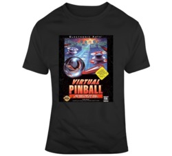 Virtual Pinball Sega Game Cover Fan Distressed T Shirt