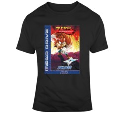 Zero The Kamikaze Squirrel Sega Cover Grunge T Shirt