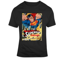 Superman 1992 Sega Genesis Fan Cover Distressed T Shirt