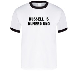 Russell Is Numero Uno Arnold Number 1 Parody T Shirt