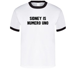 Sidney Is Numero Uno Arnold Number 1 Parody T Shirt