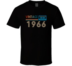 1966 Vintage Limited Edition Cassette Tape Birth Year T Shirt