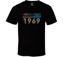 1969 Vintage Limited Edition Cassette Tape Birth Year T Shirt