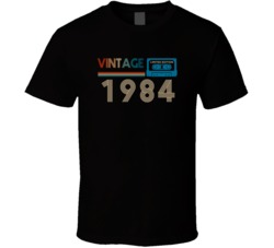 1984 Vintage Limited Edition Cassette Tape Birth Year T Shirt