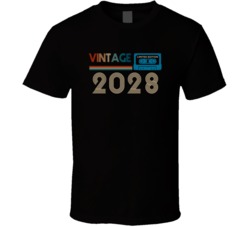 2028 Vintage Limited Edition Cassette Tape Birth Year T Shirt