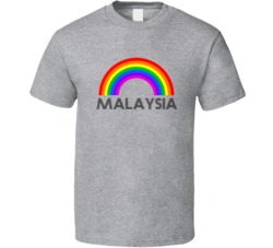 Malaysia Rainbow City Country State Pride Celebration T Shirt