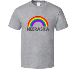 Nebraska Rainbow City Country State Pride Celebration T Shirt