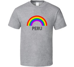 Peru Rainbow City Country State Pride Celebration T Shirt