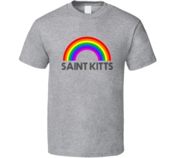Saint Kitts Rainbow City Country State Pride Celebration T Shirt