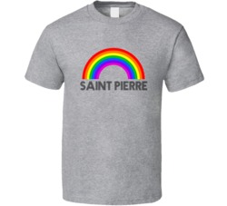 Saint Pierre Rainbow City Country State Pride Celebration T Shirt
