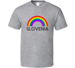 Slovenia Rainbow City Country State Pride Celebration T Shirt