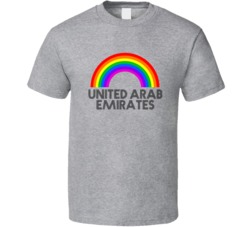 United Arab Emirates Rainbow City Country State Pride Celebration T Sh