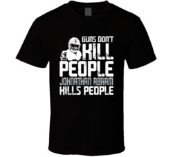 Guns Dont Kill Johnathan Abram Kills People Las Vegas Football T Shirt