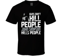 Guns Dont Kill John Simpson Kills People Las Vegas Football T Shirt