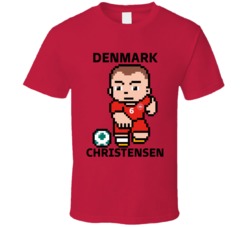Andreas Christensen Denmark World Cup 2022 Tecmo Player T Shirt