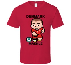Joakim Maehle Denmark World Cup 2022 Tecmo Player T Shirt