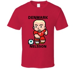 Victor Nelsson Denmark World Cup 2022 Tecmo Player T Shirt
