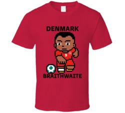 Martin Braithwaite Denmark World Cup 2022 Tecmo Player T Shirt
