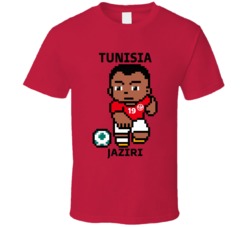 Seifeddine Jaziri Tunisia World Cup 2022 Tecmo Player T Shirt