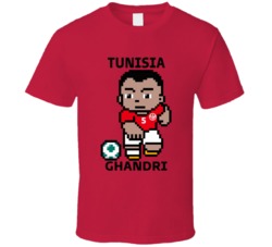 Nader Ghandri Tunisia World Cup 2022 Tecmo Player T Shirt