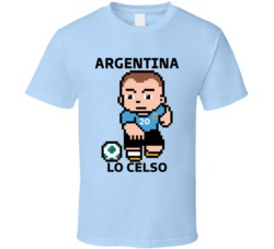 Giovani Lo Celso Argentina World Cup 2022 Tecmo Player T Shirt