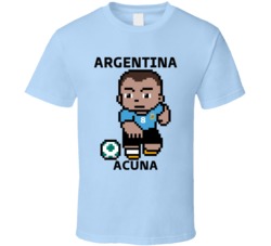 Marcos Acuna Argentina World Cup 2022 Tecmo Player T Shirt