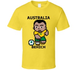 Aziz Behich Australia World Cup 2022 Tecmo Player T Shirt