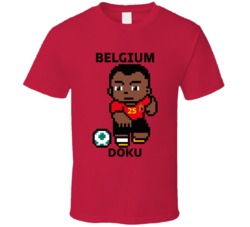 Jeremy Doku Belgium World Cup 2022 Tecmo Player T Shirt