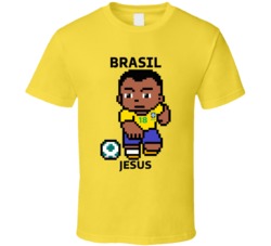 Gabriel Jesus Brazil Brasil World Cup 2022 Tecmo Player T Shirt