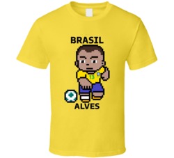 Dani Alves Brazil Brasil World Cup 2022 Tecmo Player T Shirt