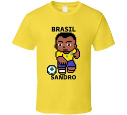 Alex Sandro Brazil Brasil World Cup 2022 Tecmo Player T Shirt