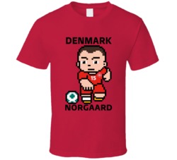 Christian Norgaard Denmark World Cup 2022 Tecmo Player T Shirt