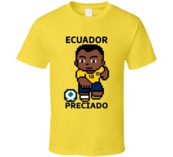 Ayrton Preciado Ecuador World Cup 2022 Tecmo Player T Shirt