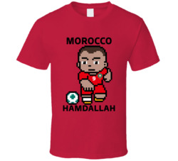 Abderrazak Hamdallah Morocco World Cup 2022 Tecmo Player T Shirt