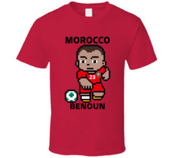 Badr Benoun Morocco World Cup 2022 Tecmo Player T Shirt