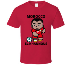 Bilal El Khannous Morocco World Cup 2022 Tecmo Player T Shirt