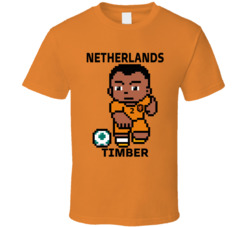 Jurrien Timber Netherlands World Cup 2022 Tecmo Player T Shirt