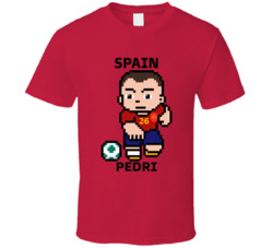 Pedri Spain World Cup 2022 Tecmo Player T Shirt